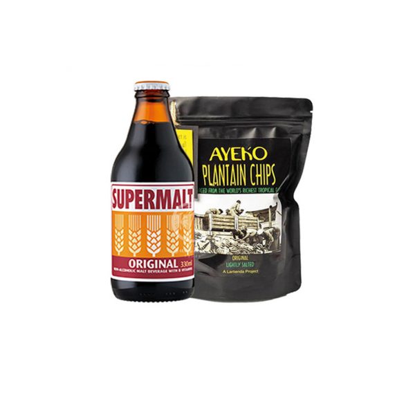 The Motherland Snack Pack (Supermalt & Ayeko Plantain Chips - Unripe)
